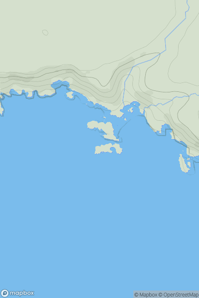 Thumbnail image for Gull Rock [South West England] [SW682130] showing contour plot for surrounding peak